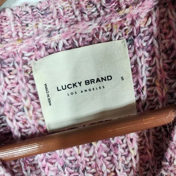 NWT Pink Knit Lucky Brand Side Button Sweater Size Small - Picture 2 of 8